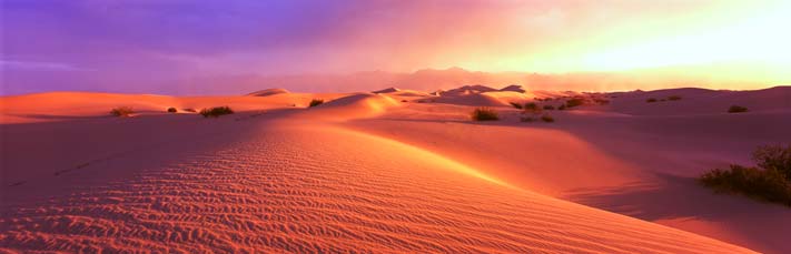 Fine Art Panoramic Landscape Photography Morning Sandstorm, Death Valley